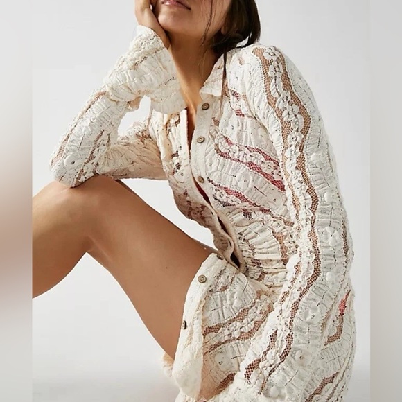 Free People Women’s Shayla Lace Mini Dress. Size XS never worn - Picture 10 of 12